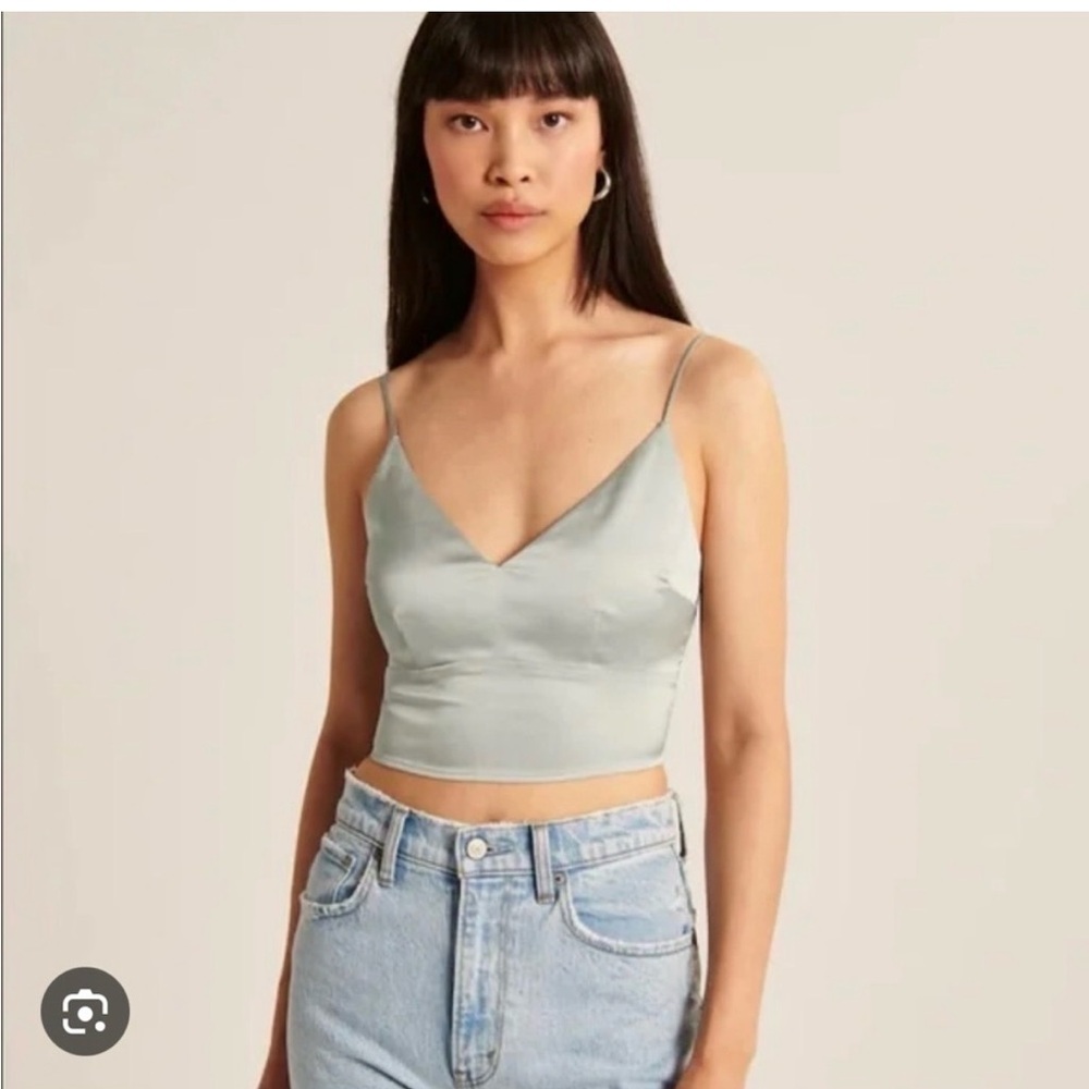 Abercrombie & Fitch Satin Crop Top - Picture 7 of 7